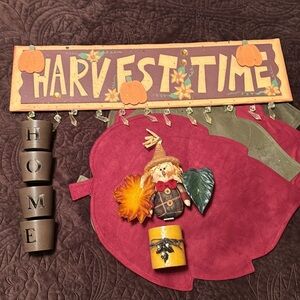 4 Fall Placemats/Floating Candles & Standing Candle/“Home” Votives, Harvest Sign